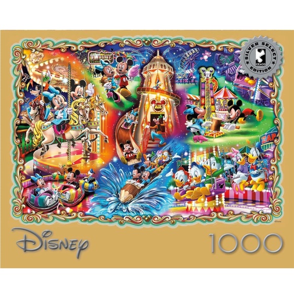 Ceaco - Silver Select - Disney - Mickey's Carnival - 1000 Piece Jigsaw Puzzle. - Picture 1 of 7